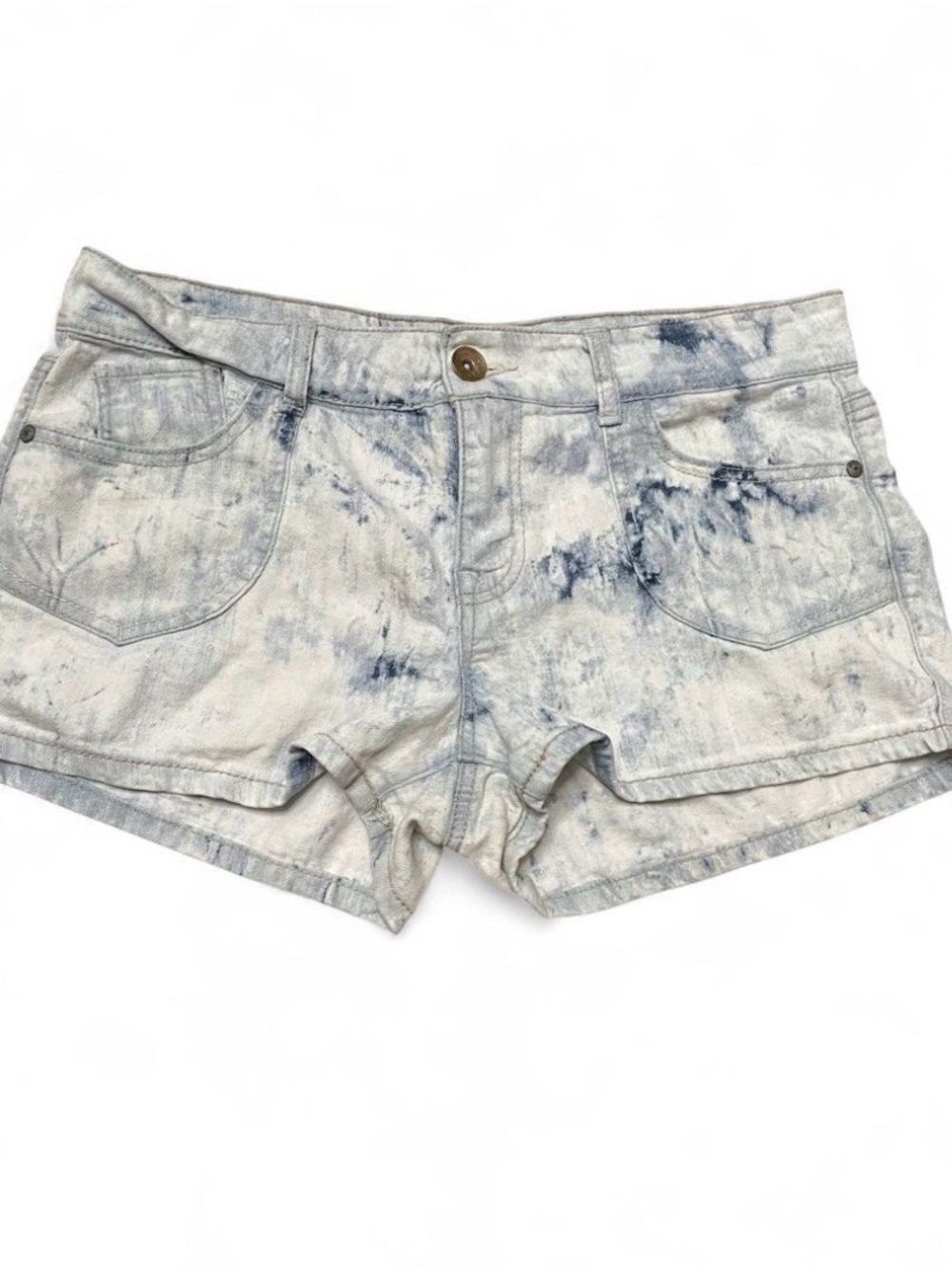 lei Light Blue Tie-Dye Denim Shortalls